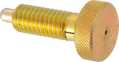 Gibraltar - 3/8-16, 3/4" Thread Length, 0.185 to 0.186" Max Plunger Diam, 0.5 Lb Init to 3 Lb Final End Force, Locking Knob Handle Plunger - Knurled Knob, 0.97" Length Under Head/Shoulder, 0.22" Plunger Projection - Industrial Tool & Supply