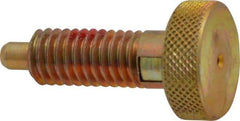 Gibraltar - 3/8-16, 3/4" Thread Length, 0.185 to 0.186" Max Plunger Diam, 0.5 Lb Init to 3 Lb Final End Force, Locking Knob Handle Plunger - Knurled Knob, 0.97" Length Under Head/Shoulder, 0.22" Plunger Projection - Industrial Tool & Supply