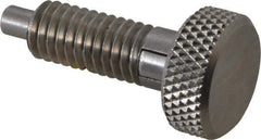 Gibraltar - 3/8-16, 3/4" Thread Length, 0.185 to 0.186" Max Plunger Diam, 0.5 Lb Init to 3 Lb Final End Force, Locking Knob Handle Plunger - Knurled Knob, 0.97" Length Under Head/Shoulder, 0.22" Plunger Projection - Industrial Tool & Supply