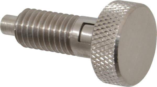 Gibraltar - 1/2-13, 0.65" Thread Length, 1/4 to 1/4" Max Plunger Diam, 0.5 Lb Init to 4 Lb Final End Force, Locking Knob Handle Plunger - Knurled Knob, 0.9" Length Under Head/Shoulder, 1/4" Plunger Projection - Industrial Tool & Supply