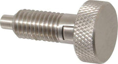 Gibraltar - 1/2-13, 0.65" Thread Length, 1/4 to 1/4" Max Plunger Diam, 0.5 Lb Init to 4 Lb Final End Force, Locking Knob Handle Plunger - Knurled Knob, 0.9" Length Under Head/Shoulder, 1/4" Plunger Projection - Industrial Tool & Supply