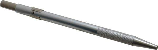 Made in USA - 5-1/2" OAL Retractable Pocket Scriber - Aluminum with Hardened Steel Point - Industrial Tool & Supply