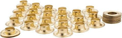 General - 1/2" ID, 1/2" Length Under Flange, Brass Grommet - Uncoated Grommet, Uncoated Washer - Industrial Tool & Supply