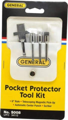 General - 4 Piece Pocket Tool Set - Steel - Industrial Tool & Supply