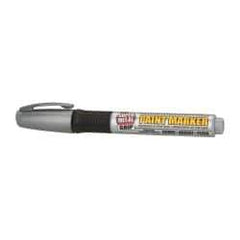 Super Met-Al - Metallic Silver Paint Marker - Fiber Tip, Oil Based - Industrial Tool & Supply