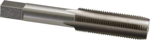 Interstate - 5/8-18 UNF 4 Flute Bright Finish High Speed Steel Straight Flute Standard Hand Tap - Plug, Right Hand Thread, 3-13/16" OAL, 1-13/16" Thread Length, H2 Limit, Oversize - Exact Industrial Supply