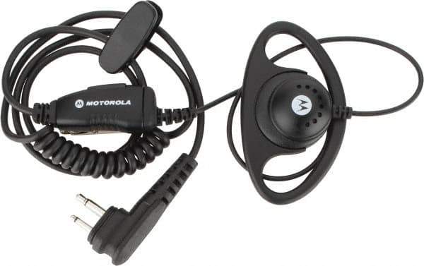Motorola - DTR Series, Push to Talk Microphone Earpiece with Microphone - Black, Use with AUX Series Radios, CLS Series Radios, VLB Series Radios, XTN Series Radios - Industrial Tool & Supply
