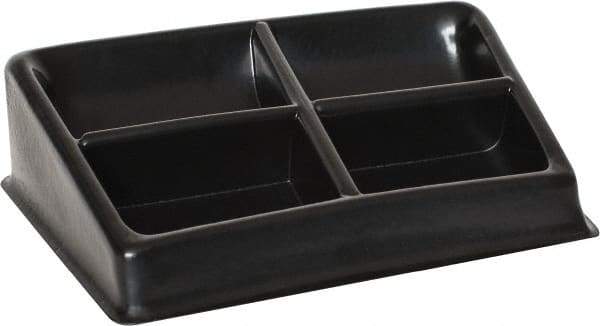 Bayhead Products - 8-1/2" Wide x 3" High x 8-1/2" Deep, Small Parts Assembly Tray - Plastic Frame, 4 Compartments, 4-1/2" Wide x 3" Deep Bin - Industrial Tool & Supply