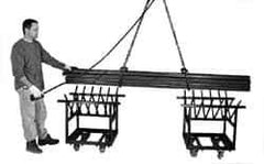 Bayhead Products - 2,200 Lb Capacity Steel Bar & Pipe Truck - 22-3/8" OAW - Industrial Tool & Supply