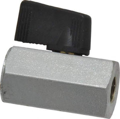 Midwest Control - 1/8" Pipe, Brass Miniature Ball Valve - Inline - One Way Flow, FNPT x FNPT Ends, Wedge Handle, 450 WOG - Industrial Tool & Supply