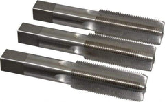 Interstate - 1-14 UNS, 4 Flute, Bottoming, Plug & Taper, Bright Finish, High Speed Steel Tap Set - Right Hand Cut, 5-1/8" OAL, 2-1/2" Thread Length - Industrial Tool & Supply