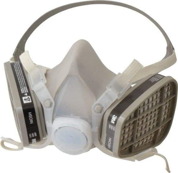 3M - Size S, Thermoplastic Elastomer, Half Mask Facepiece Respirator Assembly - Protection from Organic Vapor, 4 Point Suspension - Industrial Tool & Supply