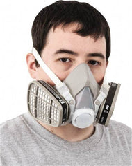 3M - Size M, Thermoplastic Elastomer, Half Mask Facepiece Respirator Assembly - Protection from Organic Vapor, 4 Point Suspension - Industrial Tool & Supply