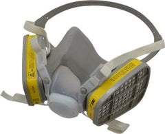 3M - Size M, Thermoplastic Elastomer, Half Mask Facepiece Respirator Assembly - Protection from Organic Vapor, 4 Point Suspension - Industrial Tool & Supply