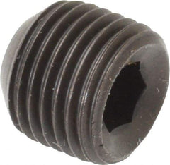 Value Collection - 9/16-18 UNF, 1/2" OAL, Cup Point Set Screw - Grade ASTM F912 Alloy Steel, 1/4" Key - Industrial Tool & Supply