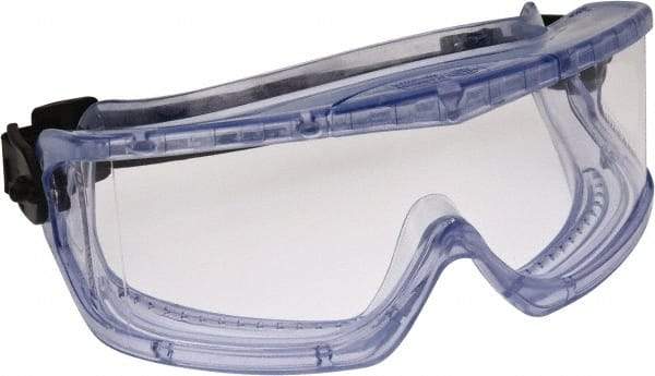 Uvex - Size Universal, Clear Polycarbonate Anti-Fog & Scratch Resistant Lens, Safety Goggles - Indirect Vent, Clear Frame, Over the Glass Style - Industrial Tool & Supply