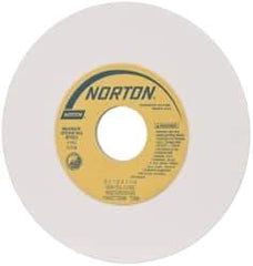 Norton - 6" Diam x 1-1/4" Hole x 1/8" Thick, L Hardness, 150 Grit Surface Grinding Wheel - Aluminum Oxide, Type 1, Very Fine Grade, 4,140 Max RPM, Vitrified Bond, No Recess - Industrial Tool & Supply