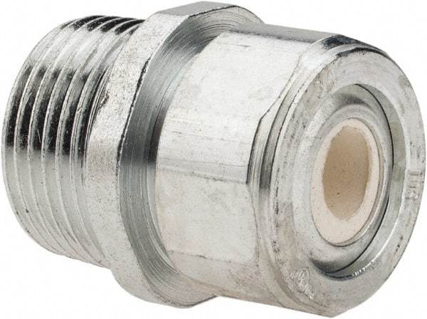 Cooper Crouse-Hinds - 1/4 to 0.35" Cable Capacity, Liquidtight, Straight Strain Relief Cord Grip - 3/4 NPT Thread, 1-5/16" Long, Steel - Industrial Tool & Supply