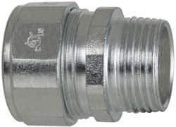 Cooper Crouse-Hinds - 0.65 to 3/4" Cable Capacity, Liquidtight, Straight Strain Relief Cord Grip - 3/4 NPT Thread, 1-9/16" Long, Steel - Industrial Tool & Supply