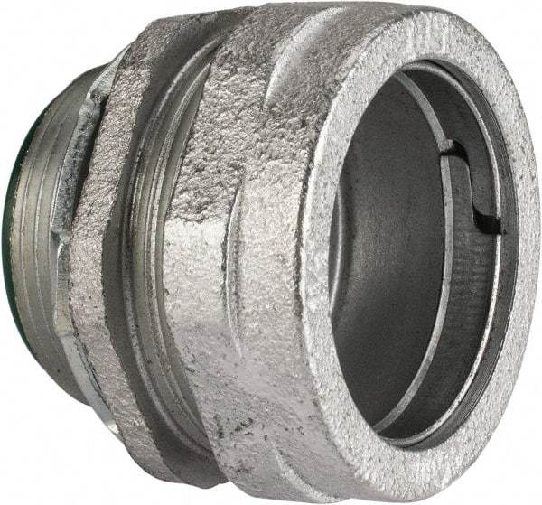 Cooper Crouse-Hinds - 1-1/2" Trade, Malleable Iron Compression Straight Rigid/Intermediate (IMC) Conduit Connector - Insulated - Industrial Tool & Supply