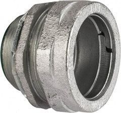 Cooper Crouse-Hinds - 1-1/2" Trade, Malleable Iron Compression Straight Rigid/Intermediate (IMC) Conduit Connector - Insulated - Industrial Tool & Supply