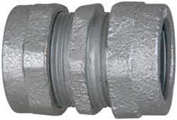 Cooper Crouse-Hinds - 1-1/4" Trade, Malleable Iron Compression Rigid/Intermediate (IMC) Conduit Coupling - Noninsulated - Industrial Tool & Supply
