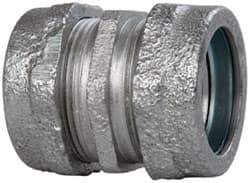 Cooper Crouse-Hinds - 1" Trade, Malleable Iron Compression Rigid/Intermediate (IMC) Conduit Coupling - Noninsulated - Industrial Tool & Supply