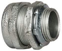 Cooper Crouse-Hinds - 1" Trade, Malleable Iron Compression Straight Rigid/Intermediate (IMC) Conduit Connector - Noninsulated - Industrial Tool & Supply