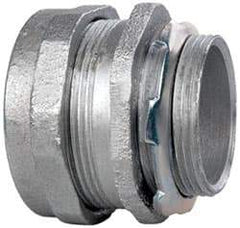Cooper Crouse-Hinds - 1-1/2" Trade, Malleable Iron Compression Straight Rigid/Intermediate (IMC) Conduit Connector - Noninsulated - Industrial Tool & Supply