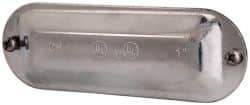 Cooper Crouse-Hinds - 1" Trade, Steel Conduit Body Cover Plate - Use with Form 5 Conduit Bodies - Industrial Tool & Supply