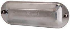 Cooper Crouse-Hinds - 1" Trade, Steel Conduit Body Cover Plate - Use with Form 5 Conduit Bodies - Industrial Tool & Supply
