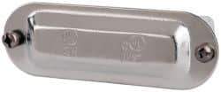 Cooper Crouse-Hinds - 1/2" Trade, Steel Conduit Body Cover Plate - Use with Form 5 Conduit Bodies - Industrial Tool & Supply