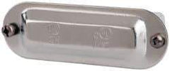 Cooper Crouse-Hinds - 1/2" Trade, Steel Conduit Body Cover Plate - Use with Form 5 Conduit Bodies - Industrial Tool & Supply