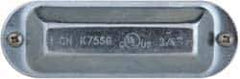 Cooper Crouse-Hinds - 3/4" Trade, Steel Conduit Body Cover Plate - Use with Form 5 Conduit Bodies - Industrial Tool & Supply