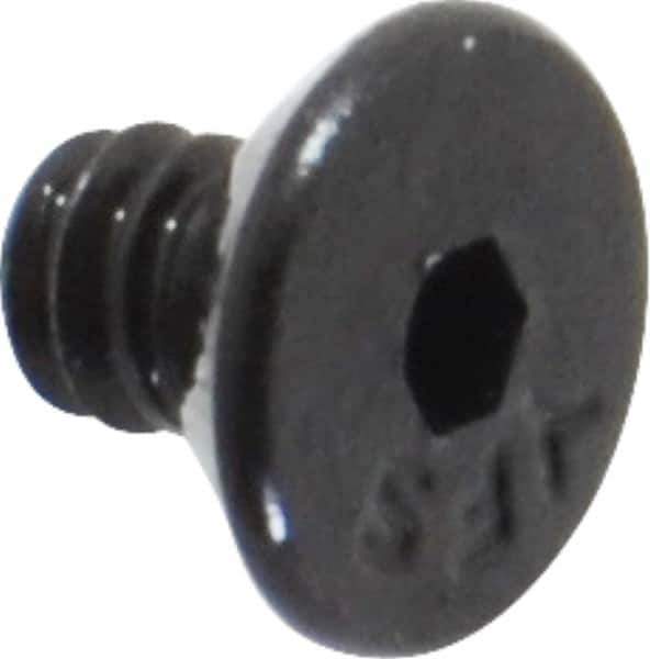 Value Collection - #4-40 UNC Hex Socket Drive, 82° Flat Screw - Alloy Steel, Black Oxide Finish, Fully Threaded, 3/16" OAL - Industrial Tool & Supply
