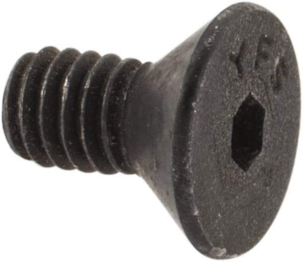 Value Collection - #4-48 UNF Hex Socket Drive, 82° Flat Screw - Alloy Steel, Black Oxide Finish, Fully Threaded, 1/4" OAL - Industrial Tool & Supply