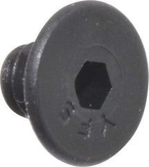Value Collection - #6-32 UNC Hex Socket Drive, 82° Flat Screw - Alloy Steel, Black Oxide Finish, Fully Threaded, 3/16" OAL - Industrial Tool & Supply