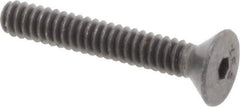 Value Collection - #6-32 UNC Hex Socket Drive, 82° Flat Screw - Alloy Steel, Black Oxide Finish, Fully Threaded, 7/8" OAL - Industrial Tool & Supply