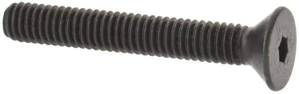 Value Collection - #6-40 UNF Hex Socket Drive, 82° Flat Screw - Alloy Steel, Black Oxide Finish, Fully Threaded, 1" OAL - Industrial Tool & Supply