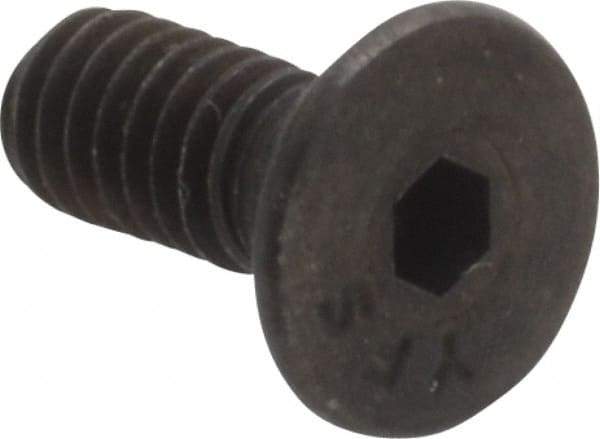 Value Collection - #8-32 UNC Hex Socket Drive, 82° Flat Screw - Alloy Steel, Black Oxide Finish, Fully Threaded, 7/16" OAL - Industrial Tool & Supply