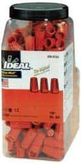 Ideal - 1, 18 + & 1, 20 to 2, 14 AWG, 600 Volt, Flame Retardant, Standard Twist on Wire Connector - Orange, 221°F - Industrial Tool & Supply