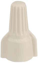 Ideal - 2, 20 to 3, 10 (Solid) AWG, 600 Volt, Flame Retardant, Wing Twist on Wire Connector - Tan, 221°F - Industrial Tool & Supply