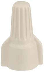 Ideal - 2, 20 to 3, 10 (Solid) AWG, 600 Volt, Flame Retardant, Wing Twist on Wire Connector - Tan, 221°F - Industrial Tool & Supply