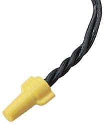 Ideal - 2, 18 to 3, 12 AWG, 600 Volt, Flame Retardant, Wing Twist on Wire Connector - Yellow, 221°F - Industrial Tool & Supply