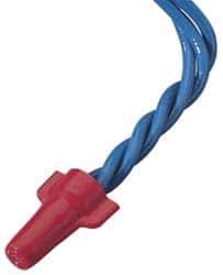 Ideal - 2, 18 to 4, 10 AWG, 600 Volt, Flame Retardant, Wing Twist on Wire Connector - Red, 221°F - Industrial Tool & Supply