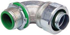 Cooper Crouse-Hinds - 3/4" Trade, Malleable Iron Threaded Angled Liquidtight Conduit Connector - Insulated - Industrial Tool & Supply