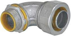 Cooper Crouse-Hinds - 1" Trade, Malleable Iron Threaded Angled Liquidtight Conduit Connector - Insulated - Industrial Tool & Supply