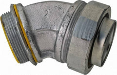 Cooper Crouse-Hinds - 2" Trade, Malleable Iron Threaded Angled Liquidtight Conduit Connector - Insulated - Industrial Tool & Supply