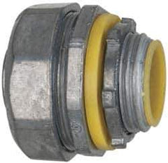 Cooper Crouse-Hinds - 3/4" Trade, Die Cast Zinc Threaded Straight Liquidtight Conduit Connector - Insulated - Industrial Tool & Supply