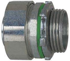 Cooper Crouse-Hinds - 1" Trade, Steel Threaded Straight Liquidtight Conduit Connector - Noninsulated - Industrial Tool & Supply